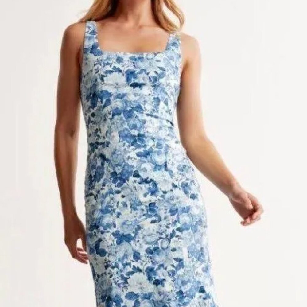 Abercrombie & Fitch  Stretch Cotton Midi Dress - Sz. X-Large Tall